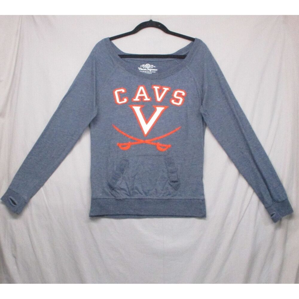 Three Square Grey Stylish Comfortable Pullover‎ Sweatshirt Women Size XL
